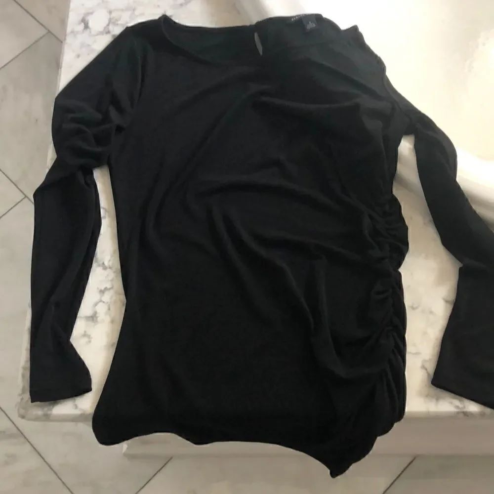 Banana Republic keyhole back black blouse sz S